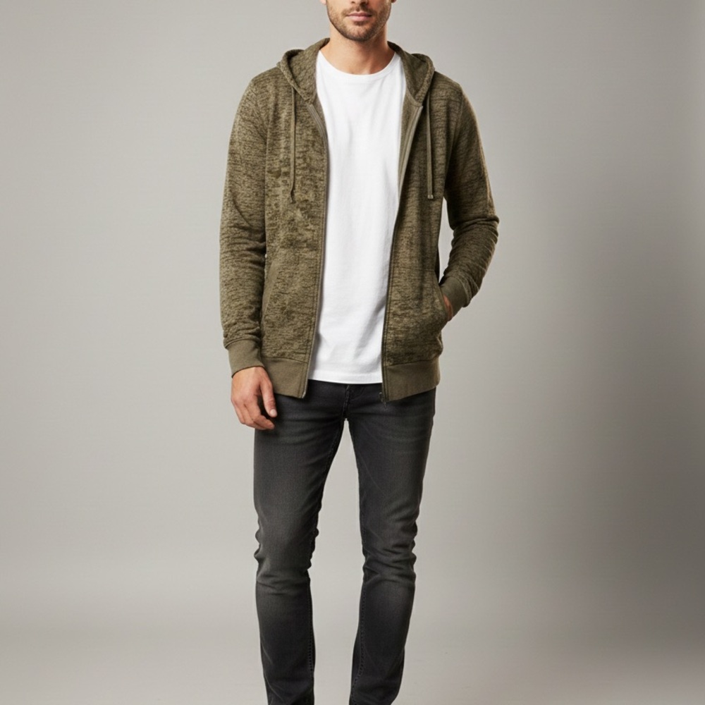 JOHN VARVATOS burnout full-zip hoodie